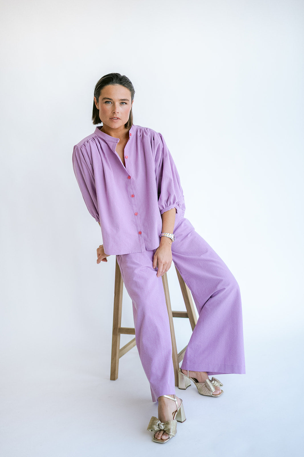 Sam Pants Fuchsia Checks