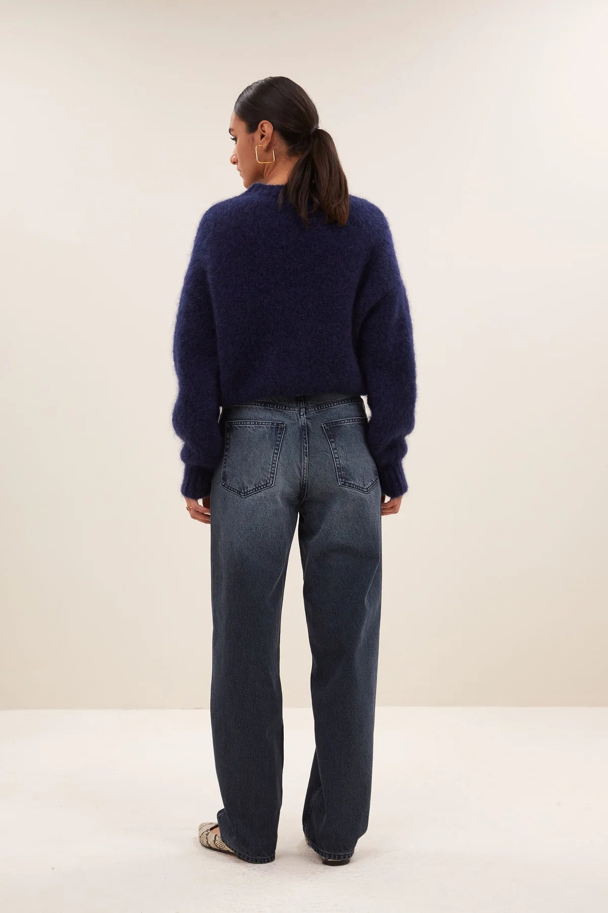 lew dark denim pants | dark denim