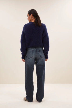 lew dark denim pants | dark denim