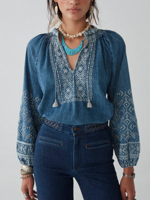 Audrey blouse blue moon