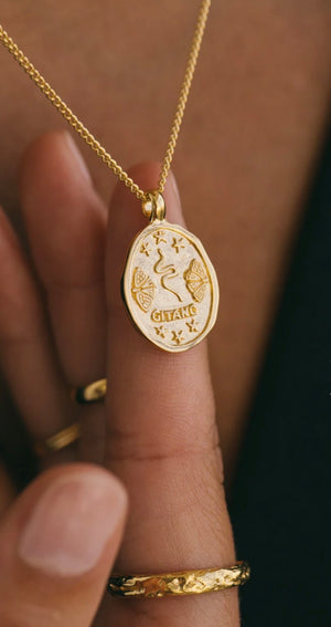 Gitano coin necklace gold plated