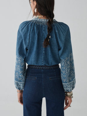 Audrey blouse blue moon