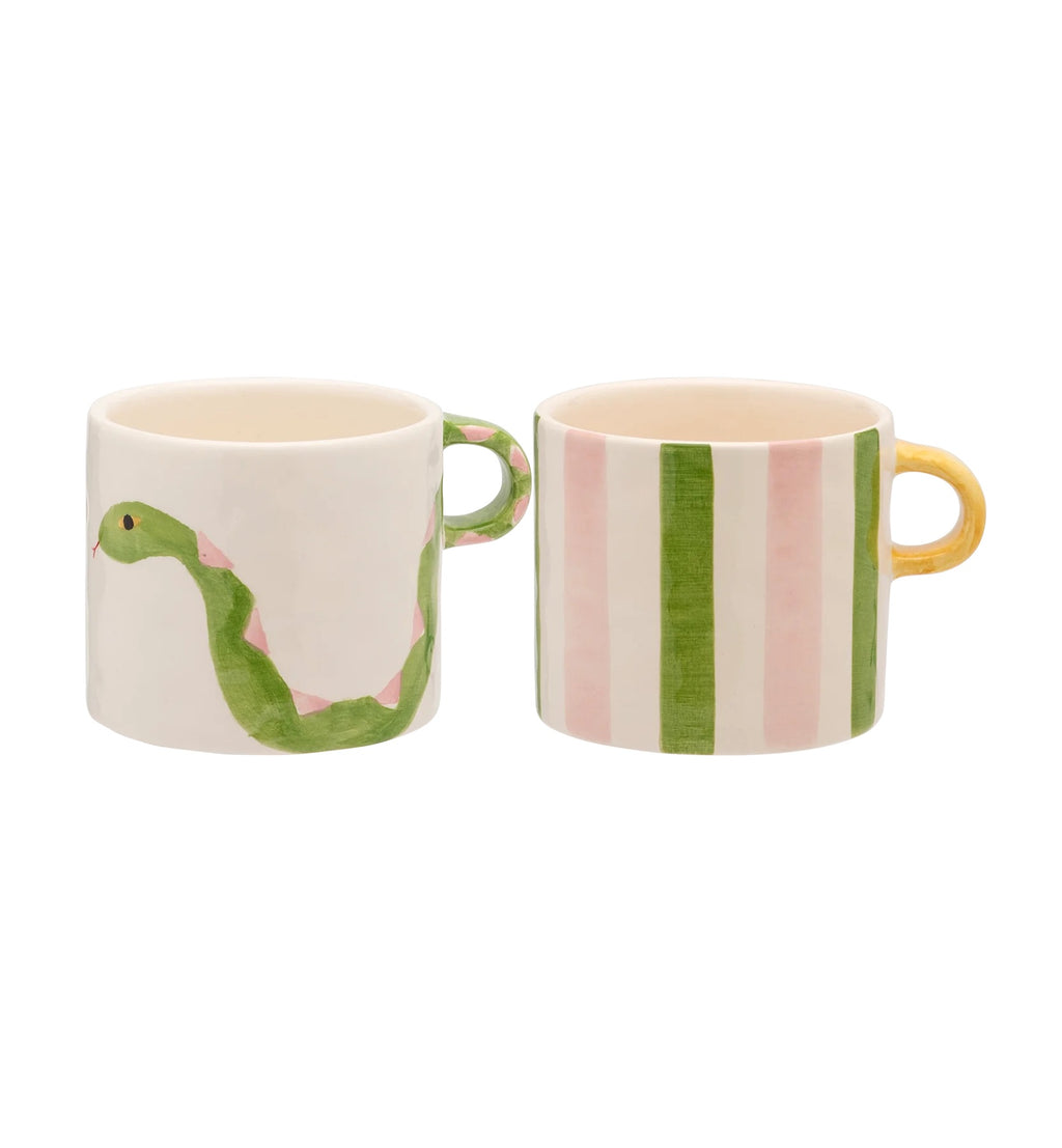 Serpent & Ribbon Mug Set of 2
