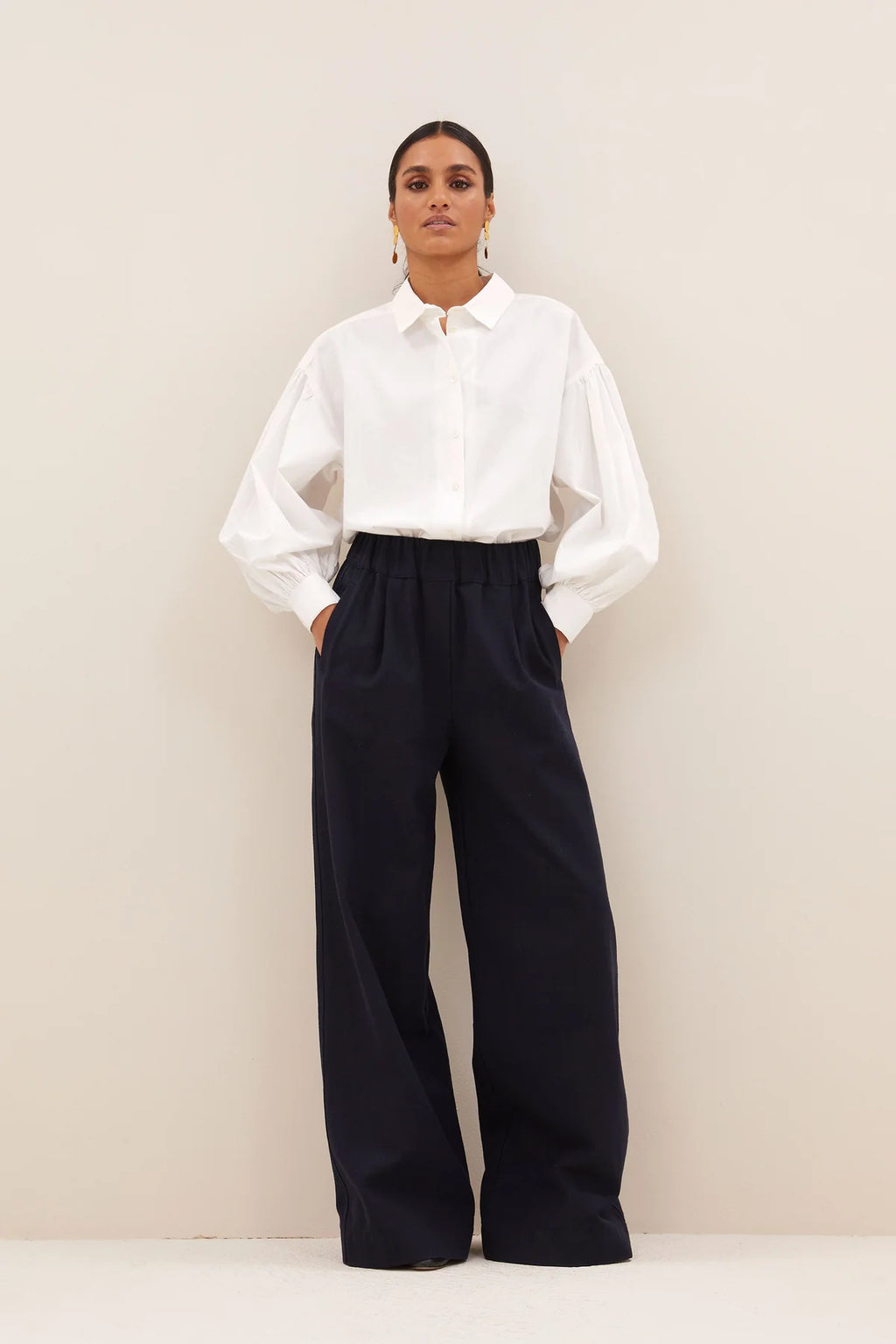 benji dark twill pants | midnight