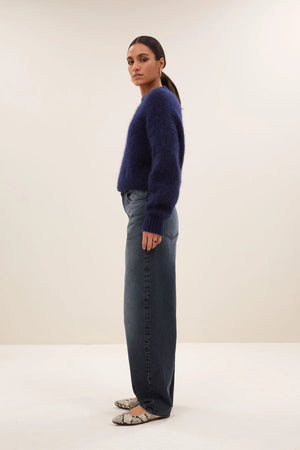 lew dark denim pants | dark denim