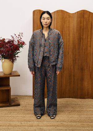 PANTALON VIAN MARRON GLACE