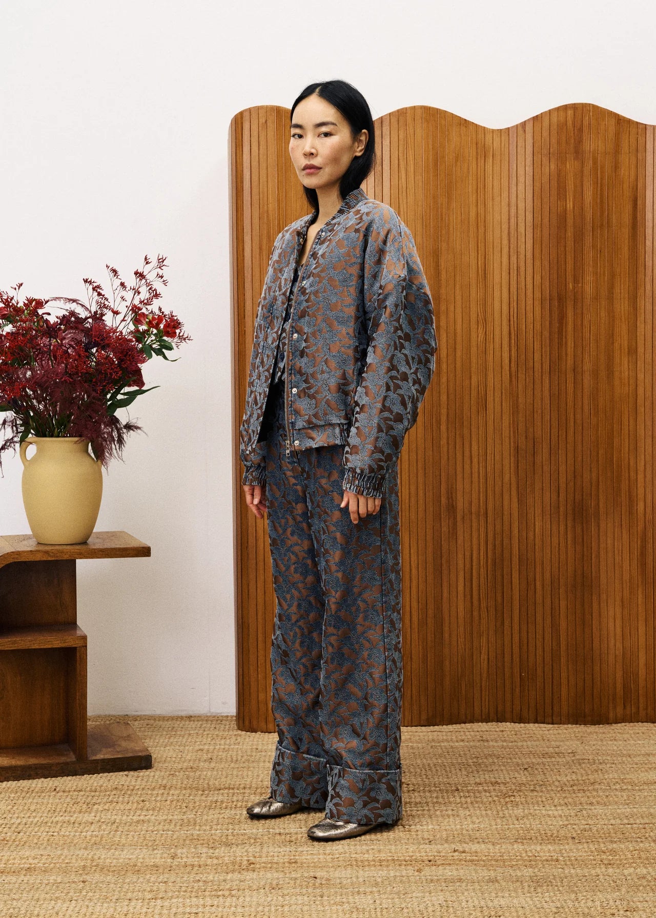 PANTALON VIAN MARRON GLACE
