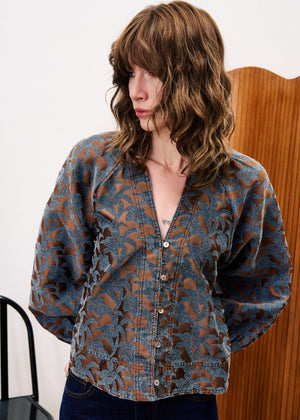 BLOUSE BOLDO MARRON GLACE