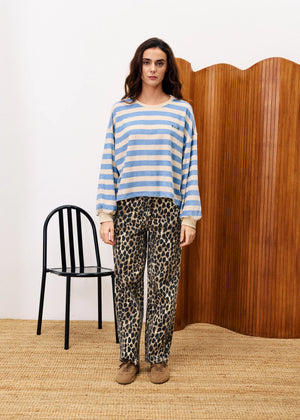 SWEATSHIRT IRIS BLEU CLAIR