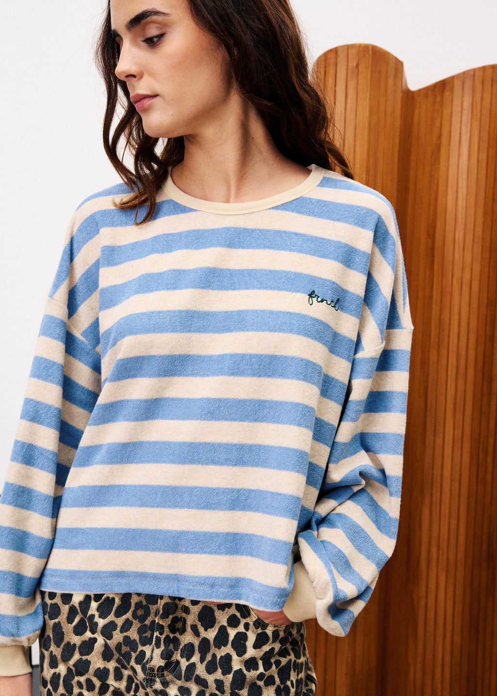 SWEATSHIRT IRIS BLEU CLAIR