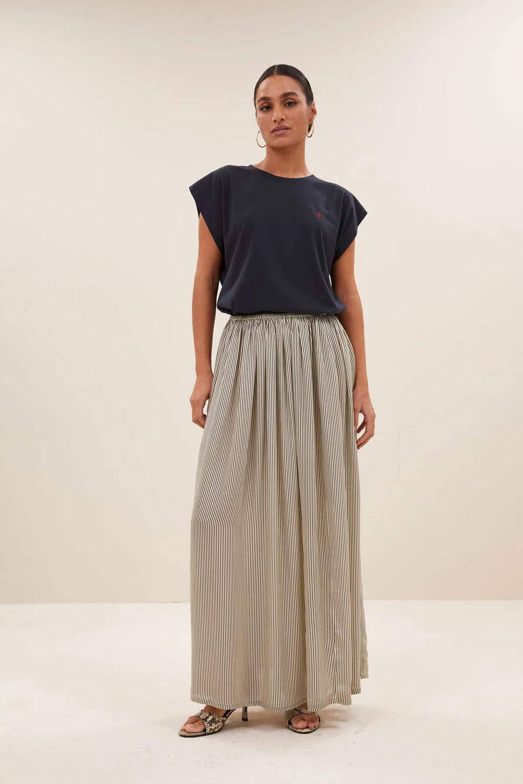 mason lucky curve top | midnight