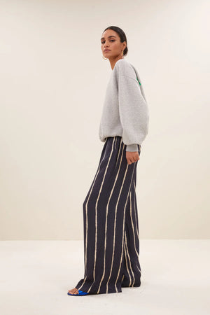 bibi lucky curve sweater | grey melee