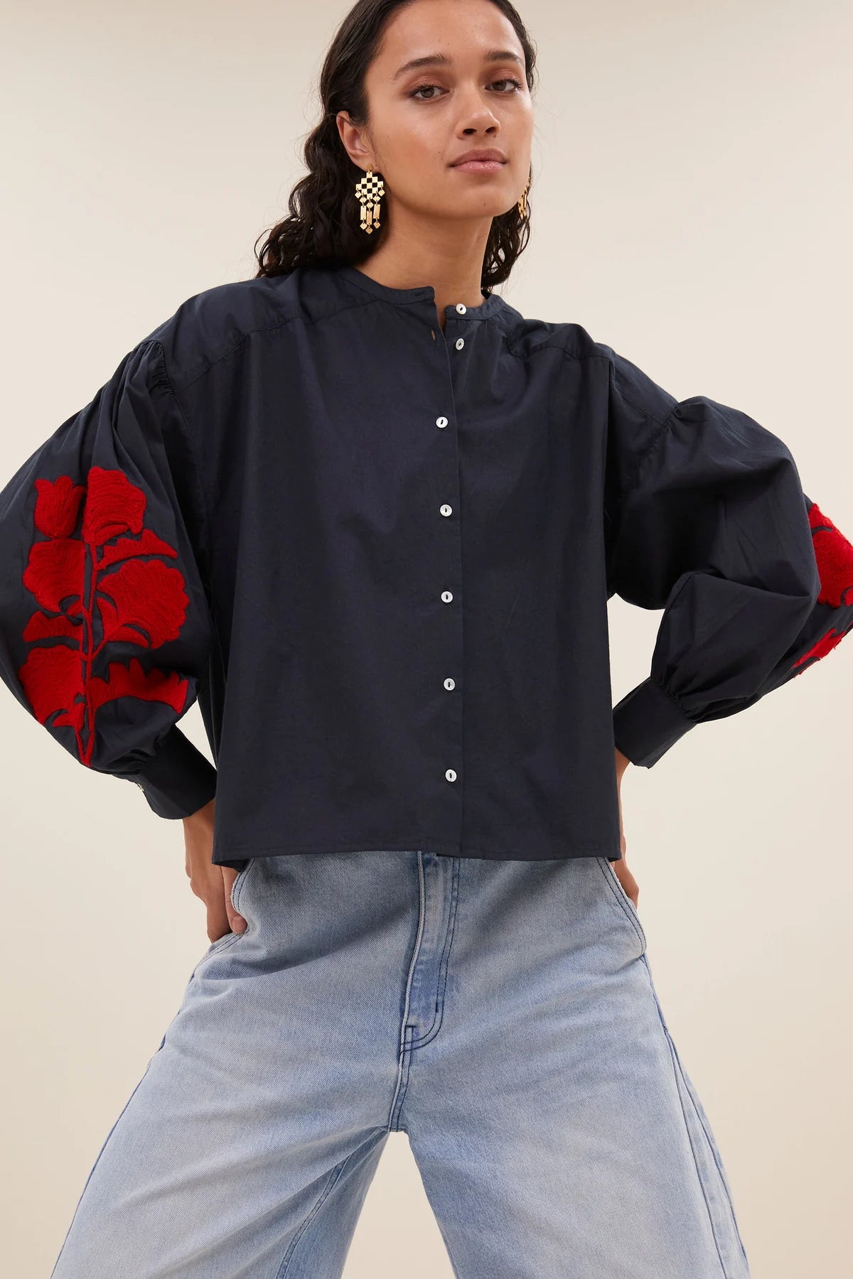 janet blouse | midnight