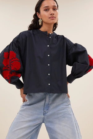 janet blouse | midnight