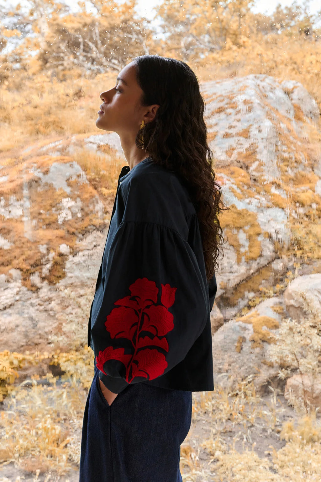 janet blouse | midnight