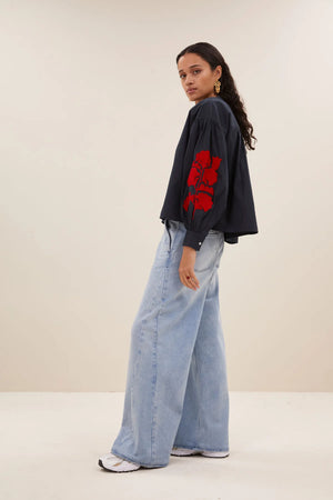 janet blouse | midnight