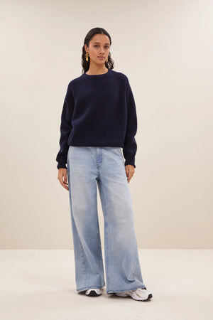 meadow roundneck pullover | midnight