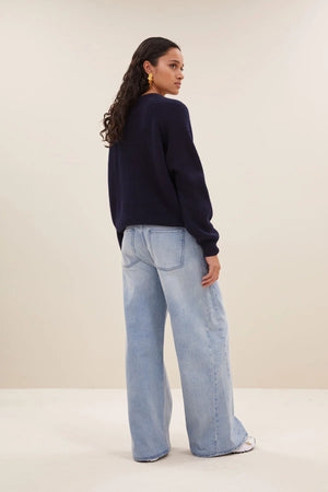 meadow roundneck pullover | midnight