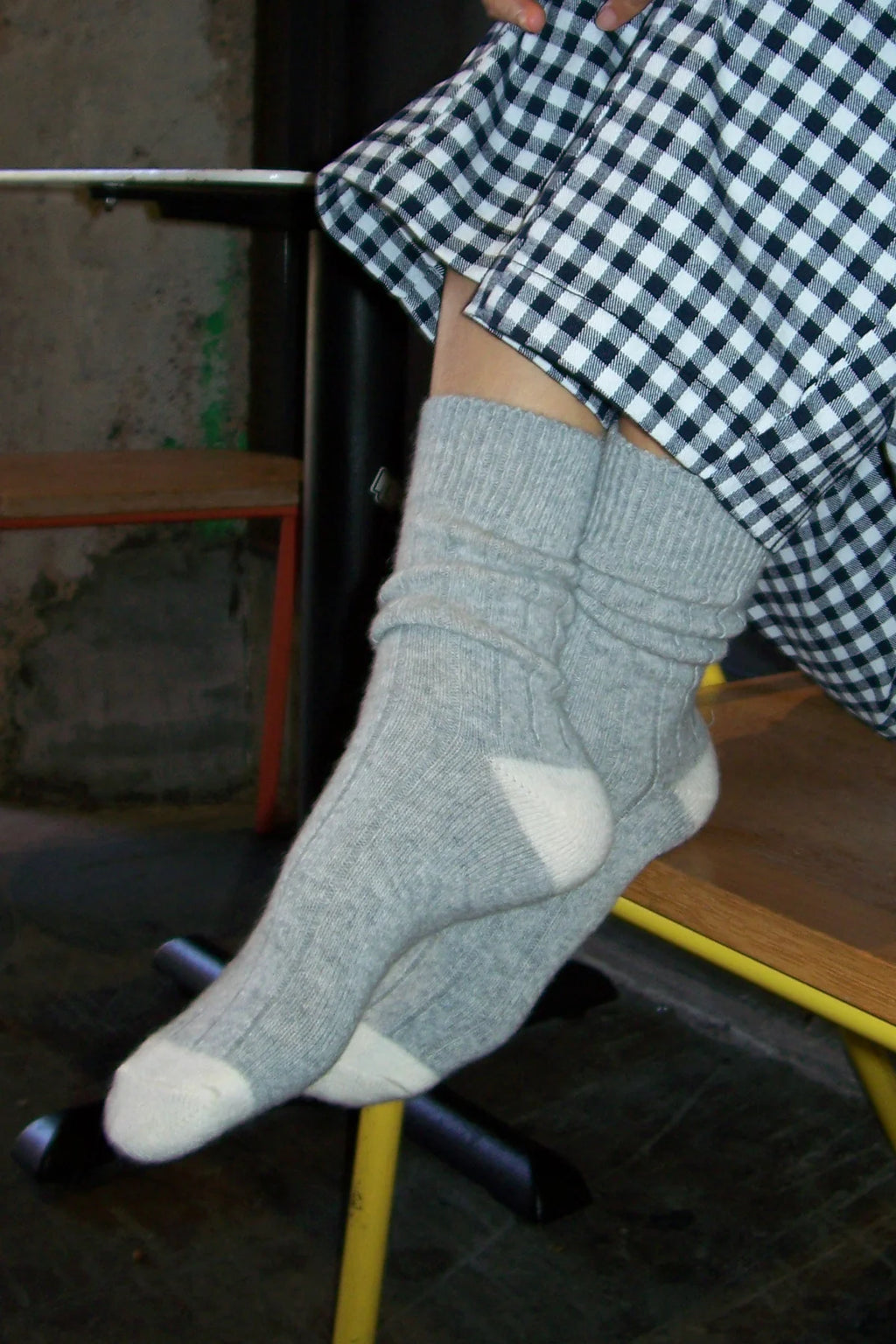 CLASSIC CASHMERE SOCKS - GREY MELANGE